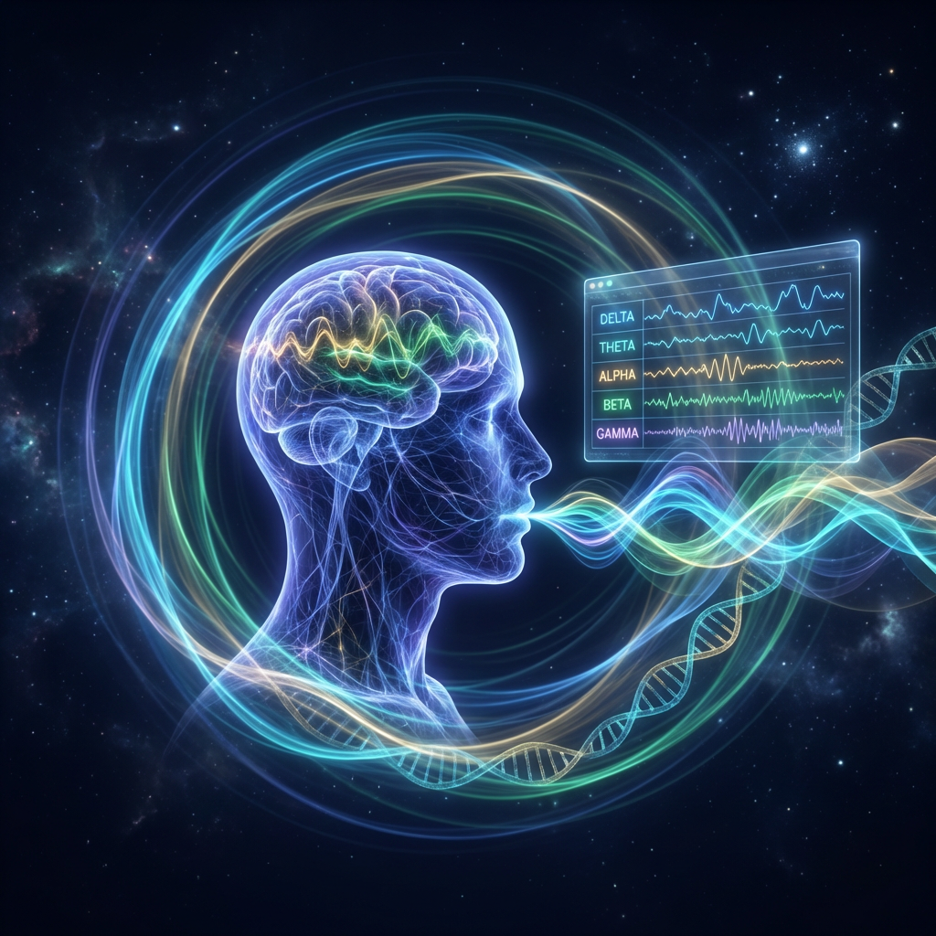 Psychiatric Voice Analyzer with neural pathways, EEG frequency visualization and spectral waveform analysis
